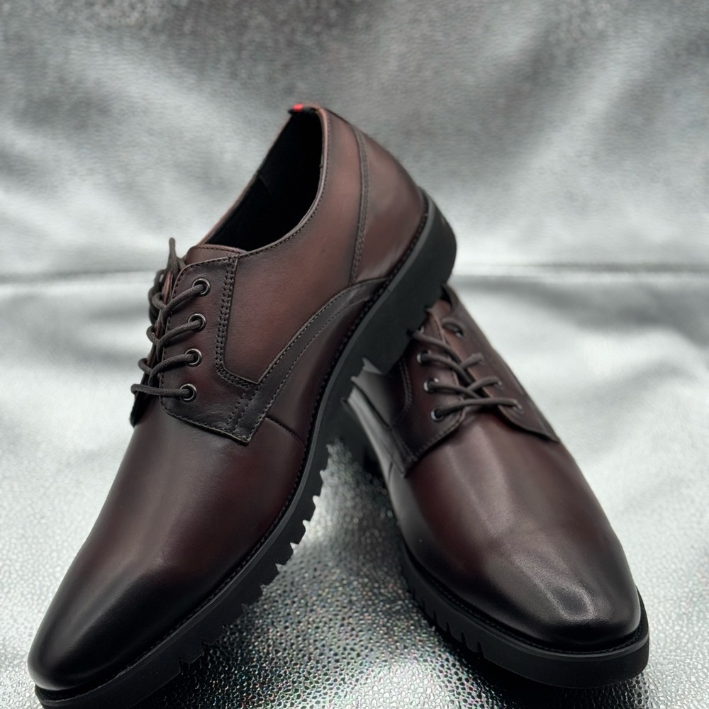 DKNY Jason Brown Leather Oxfords Classic Design